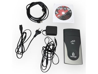 Iomega HDD 20GB Extern Hårddisk USB Strömadapter Kablar CD IPHDUSB2