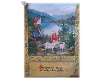 Britt-Lis Erlandsson pappersbonad 1940-50 tal vintage Fint skick