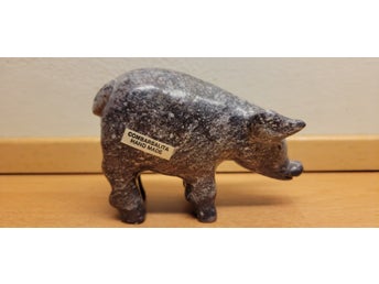 Combarbalita Handgjord Stenfigur - Gris - ca 10 cm