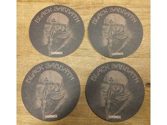 Black Sabbath Beer Coasters/Ölunderlägg 4-Pack *FRAKTFRITT*