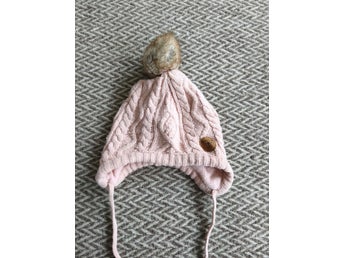 Söt tofs rosa mössa, storlek 50/56