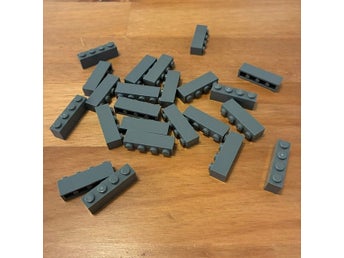 LEGO 1x4 mörkgråa bitar, 23st