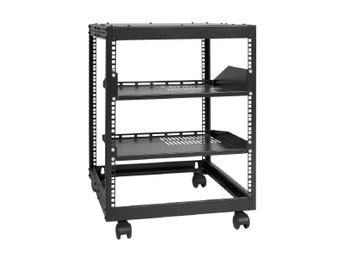 VEVOR 12U Serverrack med hjul – Justerbart djup 58–102 cm – 4 stolpar