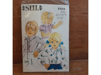 Stilmönster 6404 Stl 105 C Vintage /Retro Barnblus/Barnskjorta