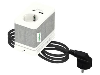 NY! Schneider Electric Unica+ Bordsuttag USB-C + USB-A + Jordat uttag inkl moms
