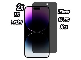 2st iPhone 16 Pro Max Privacy 9H Härdat Glas Skärmskydd