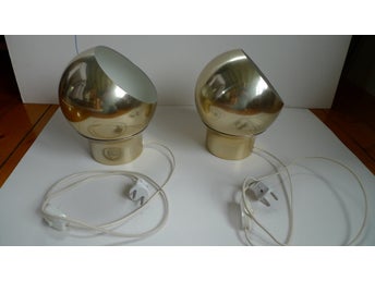 2 st Hemi Klot 3 vägglampa/bordslampa. Lennart Centervall 1970-tal retro