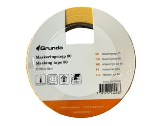 3-pack Maskeringstejp Grunda 80 - 19 mm x 50 m