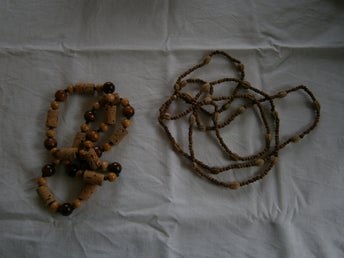 Vintage trä halsband 2 stycken