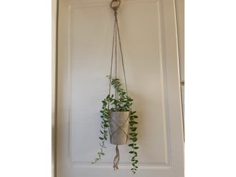 Jute ampel, makramé, plant hanger, 10-12 cm