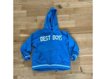 Blå hoodie, storlek 86