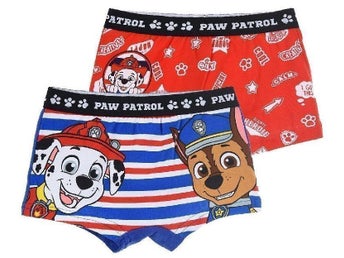 NYA 2-pack Boxerkalsonger Paw Patrol Röda och randiga 6/8 år