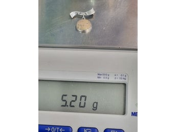 Unik brosch med beige sten Äkta silver 830 ANA, Vikt: 5,20 gram