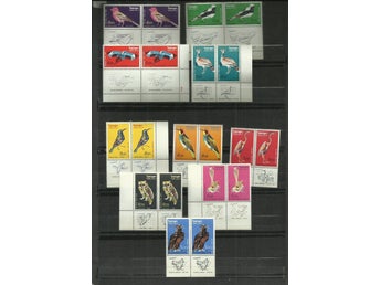 1968.- Israel - MNH/** fågel - Komplett set med flygpostfåglar, med flik.