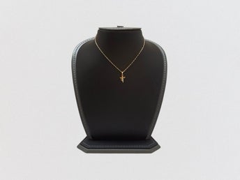 Singapore halsband i 18k guld 38,5 cm med ängel