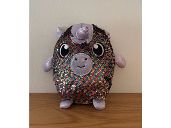 Mjukdjur/gosedjur unicorn med glitter/paljetter fint skick, Shimmeez