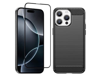 [Paket] iPhone 15 Pro Skal + 9H Härdat Glas Skärmskydd