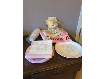 Baby shower-dekorationer och tillbehör
