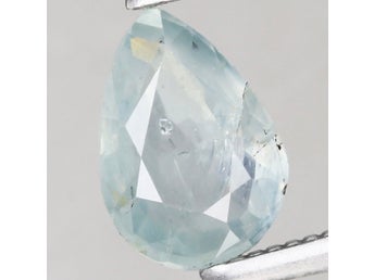 Mycket Vacker! 7X5MM Unheated Pear PastellBlå Safir 0,84 Carat Video I Annons