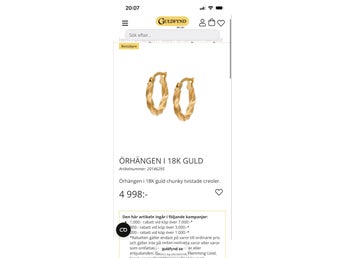 Örhängen 18k guld creoler