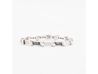 Tennisarmband med diamant (2.14 ct) i 14 karat, 17.5 cm