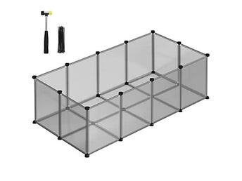Pet Playpen, Guinea Pig Run And Cage With Floor, Inomhus Diy Transpa LPC002G01