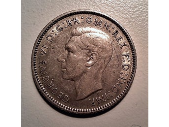 Sixpence från Australien präglad 1942