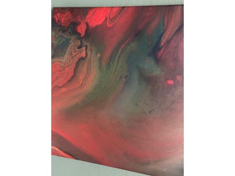 Fint konstverk/Akrylmålning på Canvas duk i träram 40X40cm