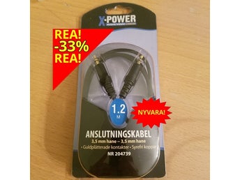 OANVÄND! X-Power ljud Anslutningskabel 3,5mm, 1.2 meter