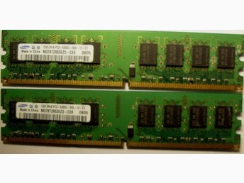 2GB (2 st *1 GB)Samsung.DDR2 PC5300/667.100 % LikaSpec. Även datum är samma.Rea