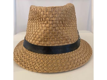 HELT NY – Stråhatt/Fedora i naturfärg