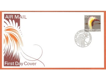 Papua New Guinea FDC Fågel 1.5.91 vinjett