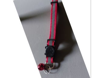 Katthalsband rosa med reflex