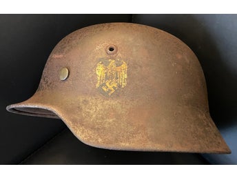 Original tysk M35 SD Kriegsmarine hjälm – ET62 / lot 4087