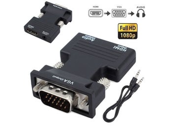1080P HDMI Female to VGA Male with Audio Output Cable Converter