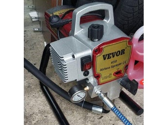 1500W 3300PSI 2,2L/Min Professionell högtrycks-luftlös väggspruta med tillbehör