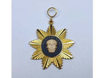 Memento Mori äldre Svensk orden ordenstecken med Dödskalle