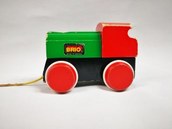 Lok från Brio (Träleksak Dragleksak Tåg)
