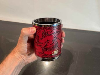 Snygg vintage Pennhållare Carl Pen Stand CMB - 70-tal Hav + Karta