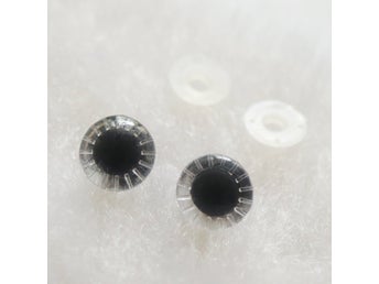 20 (10 Par) 10mm. Silver Grå Säkerhets ögon till amigurumi , virkade djur ,m.m.