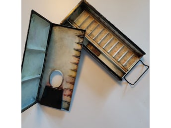 Artists watercolour box, George Rowney & co Ltd, England, konstmaterial