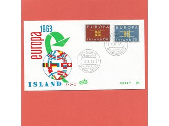 Island FDC Europa Cept 16.9.63 vinjett