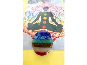 Chakrakristall tumsten/worrystone. 45x35x8 mm