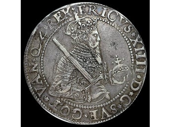 Erik XIV - 1 Daler Stor bild - toppexemplar för typen - RAR i denna kvalité
