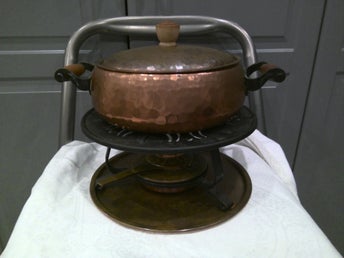 Fondue/glöggkastrull med värmare