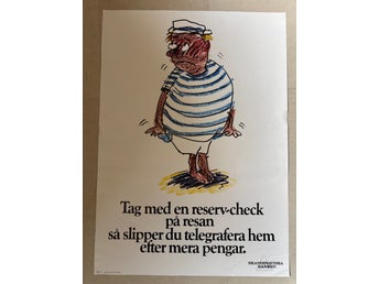 Affisch Skandinaviska Banken Maj-71. Retro. Vintage 50x70