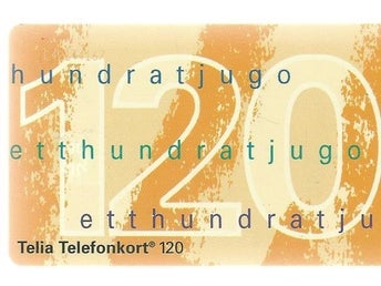 Telia Telefonkort 120 markeringar - Etthundratjugo