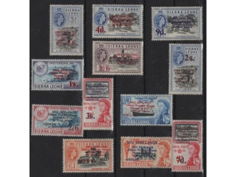 Sierra leone 1963 Frimärksjubileum övertryck på bruksserie 12v
