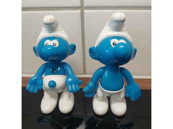 Smurf figurer, 2 st, från McDonald's 2002