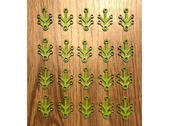 LEGO Löv / Plant Leaves - 20st små ljusgröna / Lime - 2423